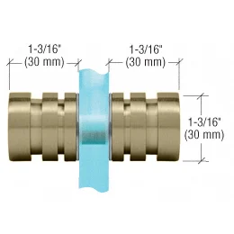 Contemporary Back-to-Back Shower Door Knob, Brushed Bronze – CRL SDK106BBRZ, photo 2