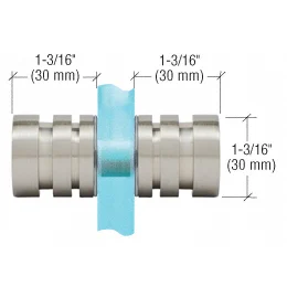 Contemporary Back-to-Back Shower Door Knob, Brushed Nickel – CRL SDK106BN, photo 3