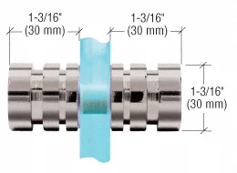 CRL Contemporary Back-to-Back Shower Door Knob, Gun Metal