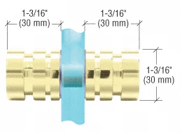 Contemporary Back-to-Back Shower Door Knob, Satin Brass – CRL SDK106SB
