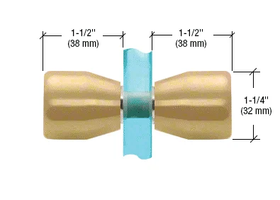 Bow-Tie Back-to-Back Shower Door Knob, Satin Brass – CRL SDK109SB