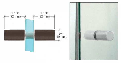 Cylinder Back-to-Back Shower Door Knob, Oil Rubbed Bronze – CRL SDK1120RB