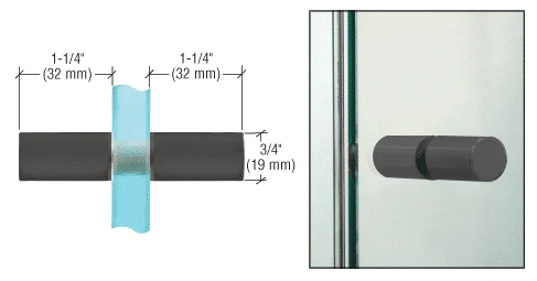 Cylinder Back-to-Back Shower Door Knob, Matte Black – CRL SDK112MBL