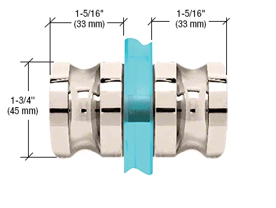 Euro Style Back-to-Back Shower Door Knob, Polished Nickel – CRL SDK120PN