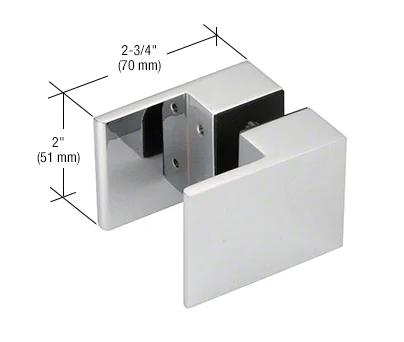 CRL Back-to-Back Square Paddle Knob, Polished Chrome
