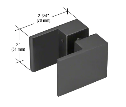 CRL Back-to-Back Square Paddle Knob, Matte Black