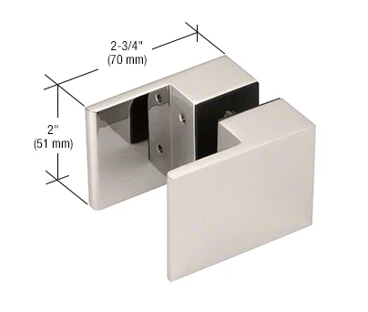 CRL Back-to-Back Square Paddle Knob, Polished Nickel