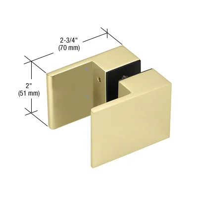 CRL Back-to-Back Square Paddle Knob, Satin Brass
