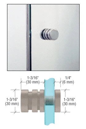Contemporary Single-Sided Shower Door Knob, Brushed Nickel – CRL SDK206BN