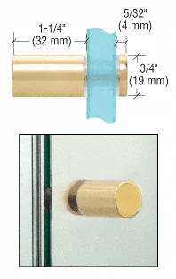 Cylinder Single-Sided Shower Door Knob, Polished Brass – CRL SDK212BR