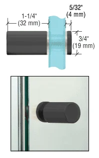 Cylinder Single-Sided Shower Door Knob, Matte Black – CRL SDK212MBL