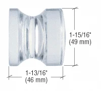 CRL SDK400CR Traditional Style Crystal Knob, UV Bonded