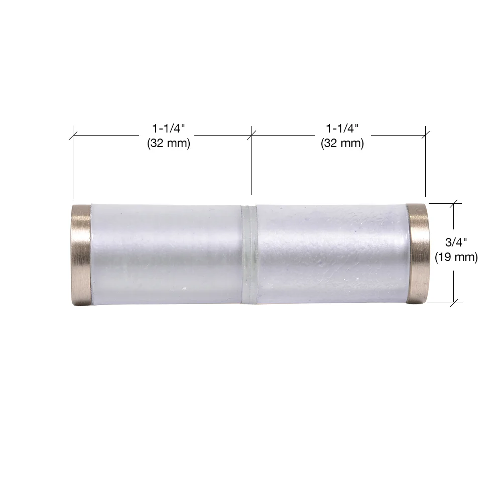 Shower Door Cylinder Back-to-Back Knobs with Plastic Sleeve, Brushed Nickel – CRL SDKP112BN, photo 2