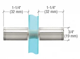 CRL SDKP112CH Cylinder Back-to-Back Knobs with Plastic Sleeve
