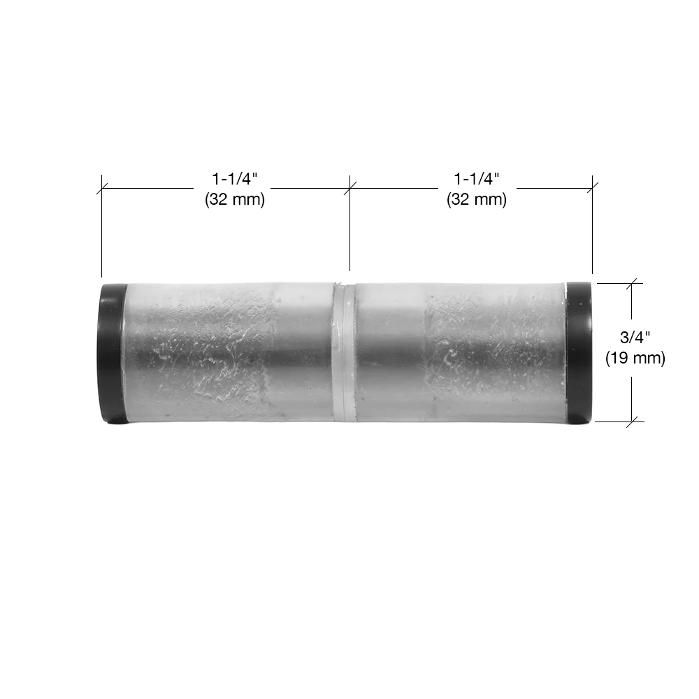 Shower Door Cylinder Back-to-Back Knobs with Plastic Sleeve, Matte Black – CRL SDKP112MBL, photo 2