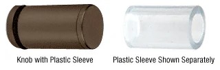 Shower Door Single-Sided Cylinder Knob with Plastic Sleeve, Oil Rubbed Bronze – CRL SDKP2120RB
