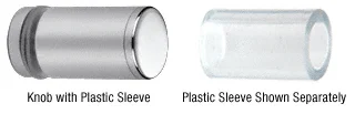 CRL SDKP212CH Single-Sided Cylinder Knob with Plastic Sleeve