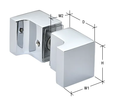 CRL SDKSQ2CH Square Back-to-Back Finger Pull Knob