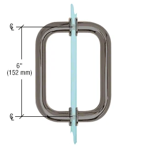 Shower Door 6" Back-to-Back Tubular Pull Handle, Gun Metal – CRL SDPR6GM, photo 2