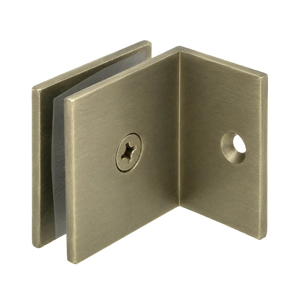 Shower Glass Square Fixed Panel Clamp with Small Leg, Brushed Bronze – CRL SGC037BBRZ