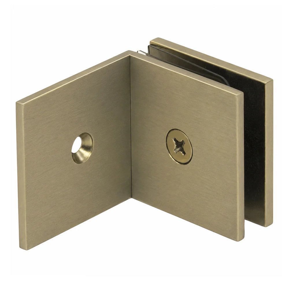 Shower Glass Square Fixed Panel Clamp with Large Leg, Brushed Bronze – CRL SGC039BBRZ
