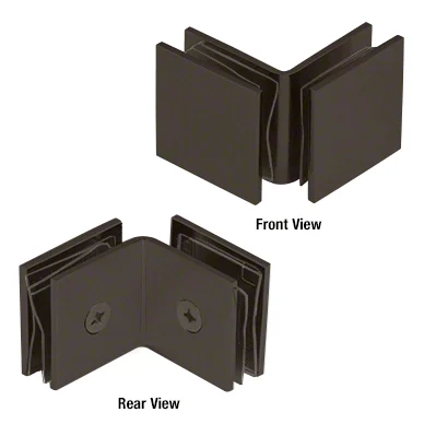 Shower Glass Open Face 90° Square Glass Clamp, Oil Rubbed Bronze – CRL SGC0F900RB