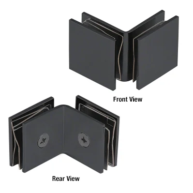 Shower Glass Open Face 90° Square Glass Clamp, Matte Black – CRL SGC0F90MBL