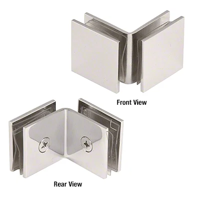 Shower Glass Open Face 90° Square Glass Clamp, Polished Nickel – CRL SGC0F90PN