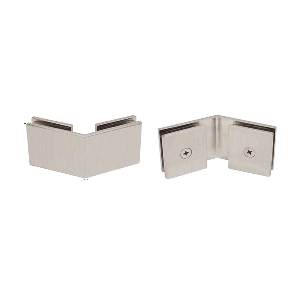 Shower Glass Square 135° Glass-to-Glass Clamp, Brushed Nickel – CRL SGC135BN
