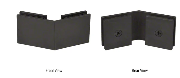Shower Glass Square 135° Glass-to-Glass Clamp, Matte Black – CRL SGC135MBL, photo 2