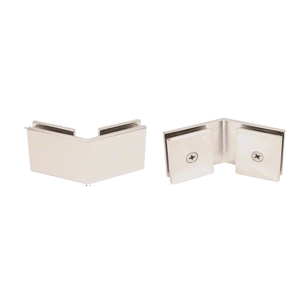 Shower Glass Square 135° Glass-to-Glass Clamp, Polished Nickel – CRL SGC135PN