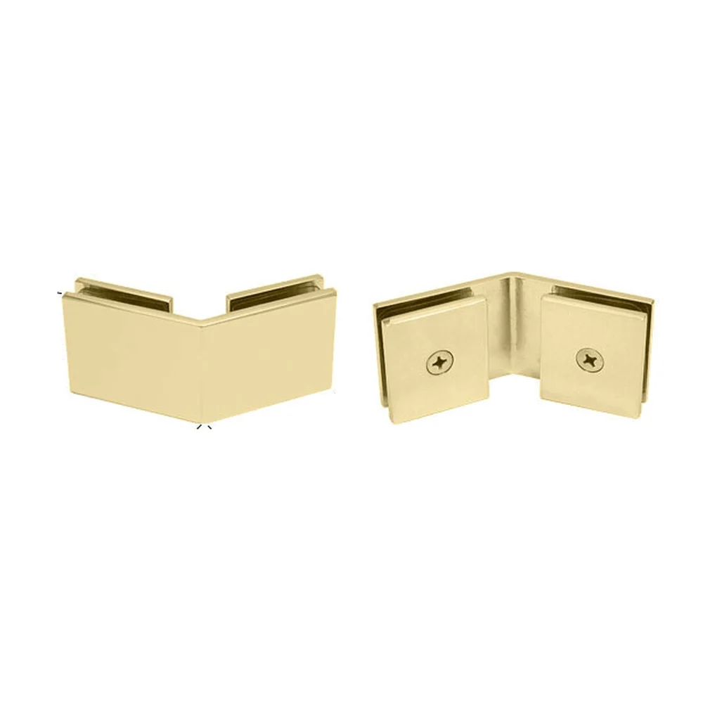 Shower Glass Square 135° Glass-to-Glass Clamp, Satin Brass – CRL SGC135SB