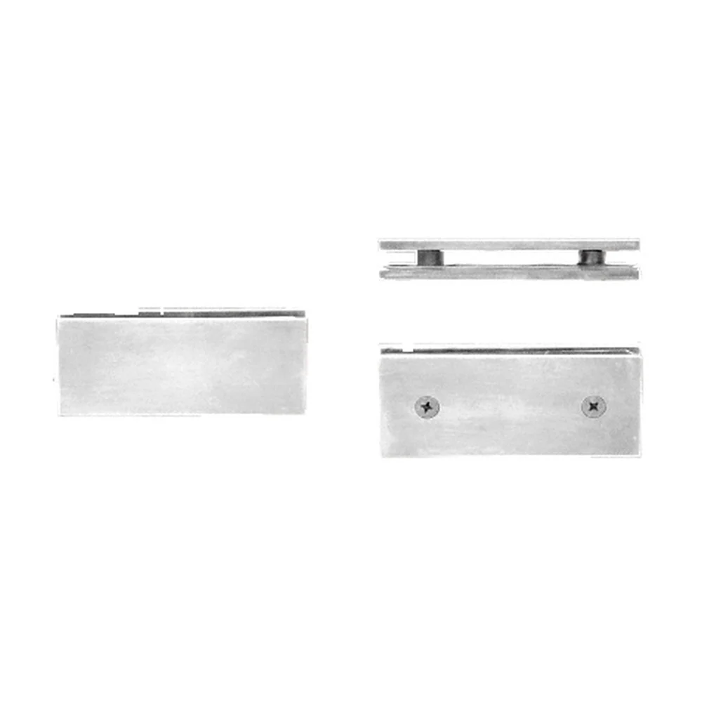 Shower Glass Square 180° Glass-to-Glass Clamp, Brushed Nickel – CRL SGC180BN