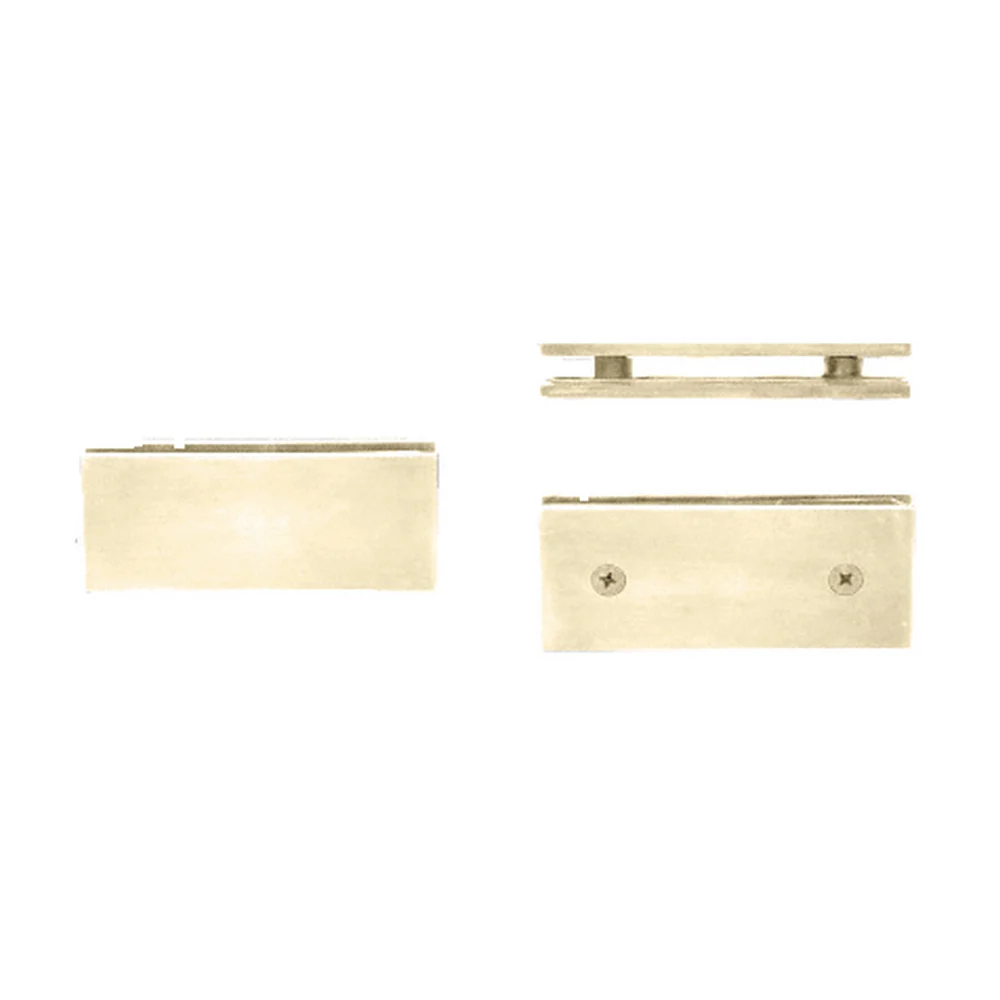 Shower Glass Square 180° Glass-to-Glass Clamp, Polished Brass – CRL SGC180BR