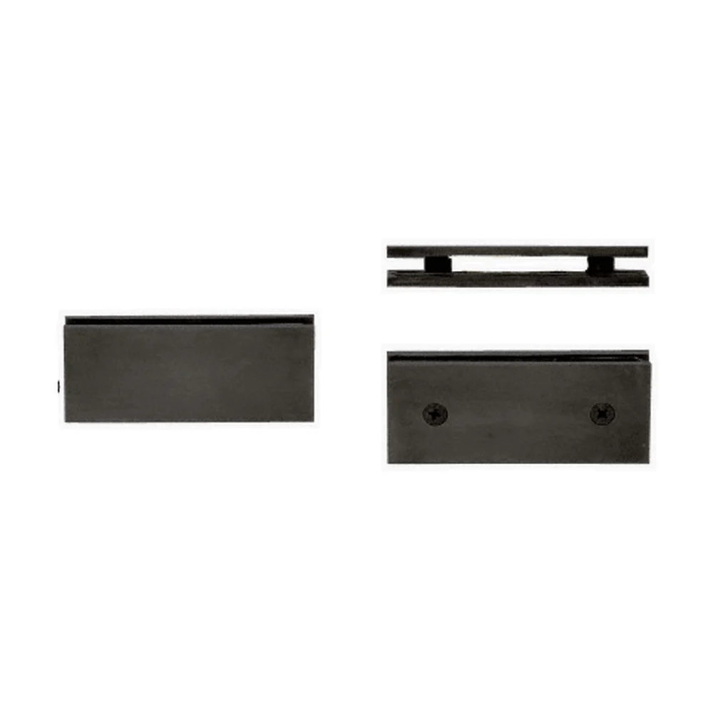 Shower Glass Square 180° Glass-to-Glass Clamp, Matte Black – CRL SGC180MBL