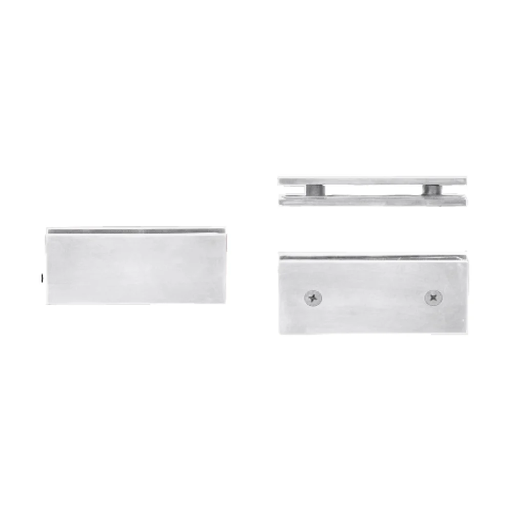 Shower Glass Square 180° Glass-to-Glass Clamp, Polished Nickel – CRL SGC180PN