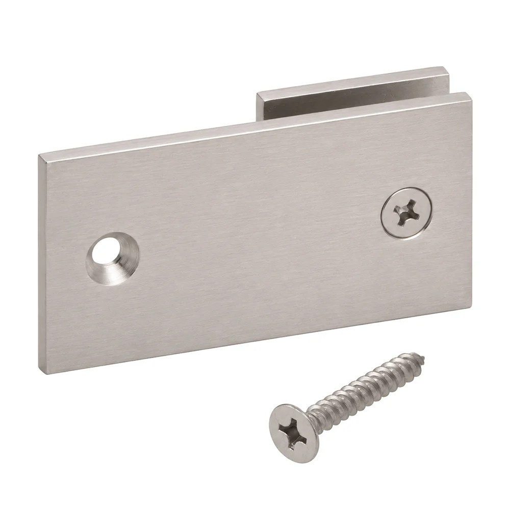 Shower Glass Square "Y" Inline Corner Glass Clamp, Brushed Nickel – CRL SGC182BN