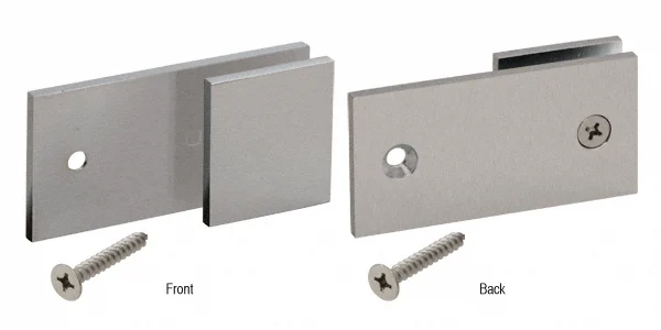 Shower Glass Square "Y" Inline Corner Glass Clamp, Brushed Nickel – CRL SGC182BN, photo 2
