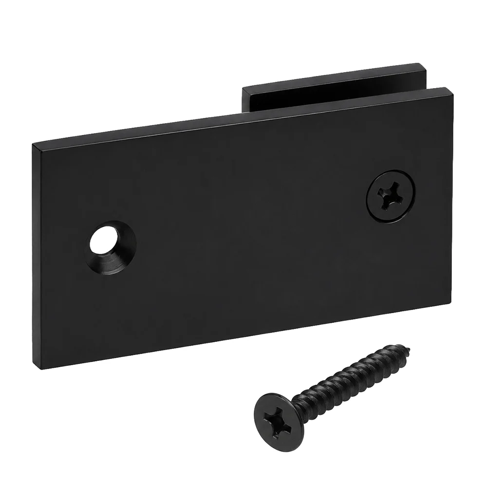 Shower Glass Square "Y" Inline Corner Glass Clamp, Matte Black – CRL SGC182MBL