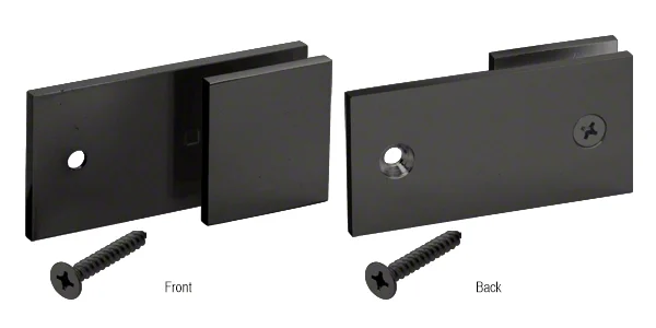Shower Glass Square "Y" Inline Corner Glass Clamp, Matte Black – CRL SGC182MBL, photo 2