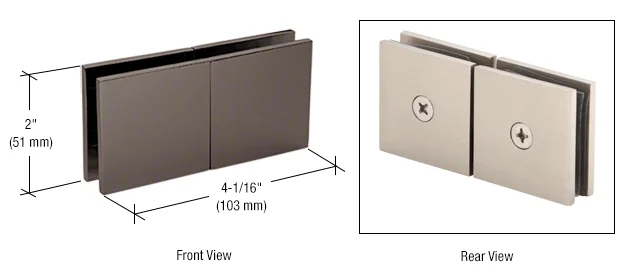 Shower Glass Square 180° Movable Transom Clamp, Oil Rubbed Bronze – CRL SGC1880RB, photo 2