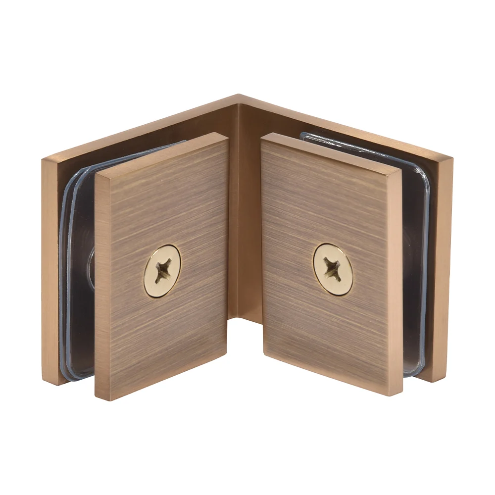 Shower Glass Square 90° Glass-to-Glass Clamp, Antique Brass – CRL SGC90ABR