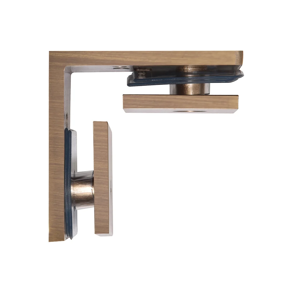 Shower Glass Square 90° Glass-to-Glass Clamp, Antique Brass – CRL SGC90ABR, photo 2