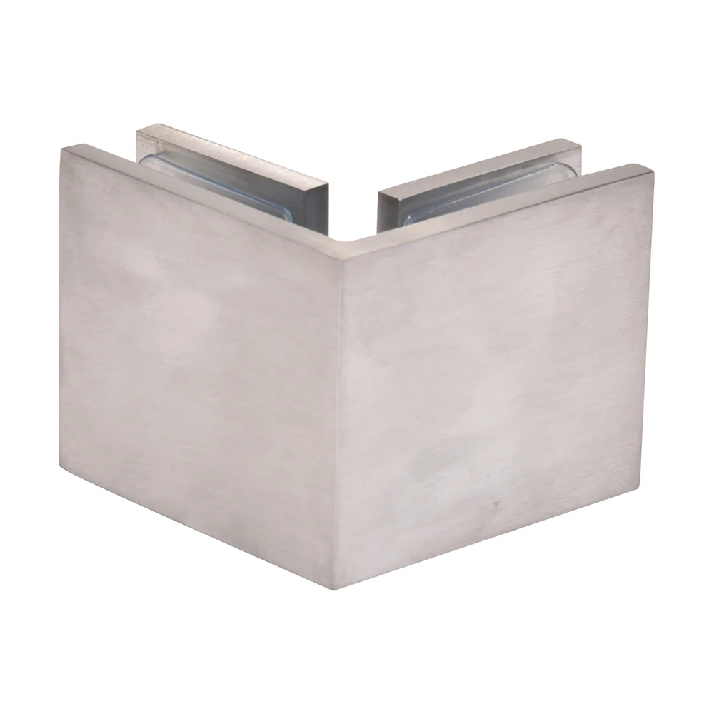 Shower Glass Square 90° Glass-to-Glass Clamp, Brushed Chrome – CRL SGC90BCH