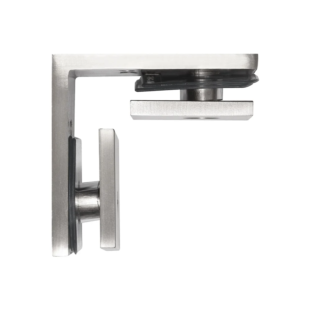 Shower Glass Square 90° Glass-to-Glass Clamp, Brushed Nickel – CRL SGC90BN, photo 2