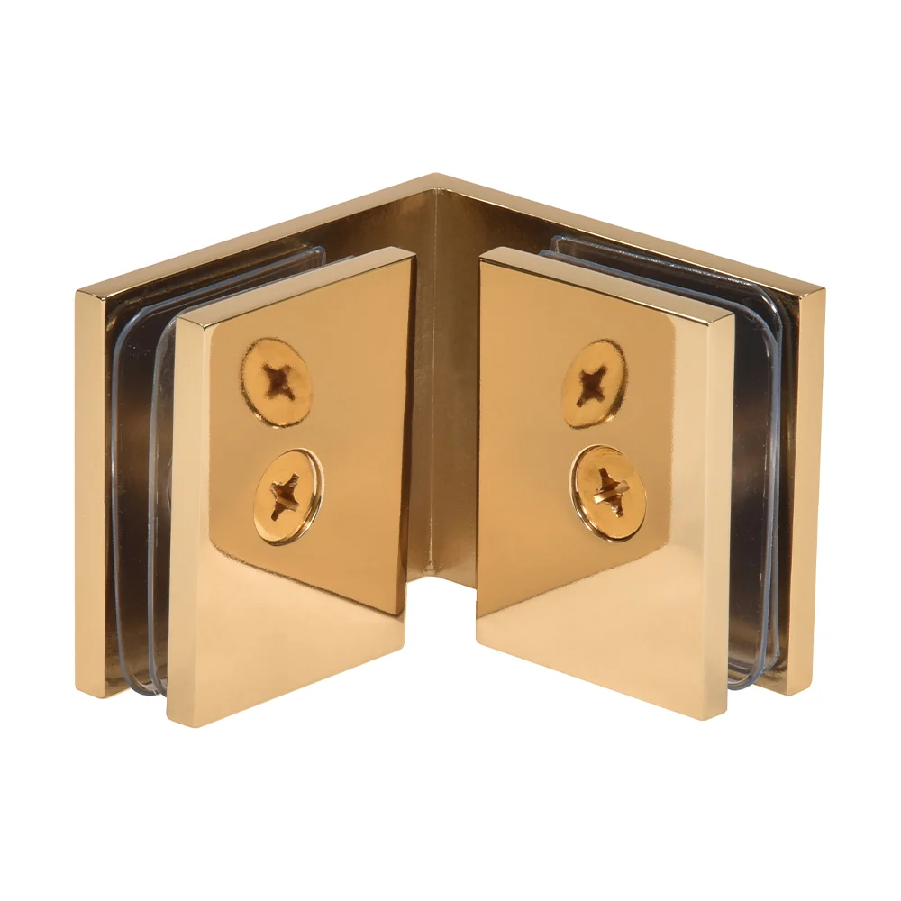 Shower Glass Square 90° Glass-to-Glass Clamp, French Gold – CRL SGC90FG, photo 2