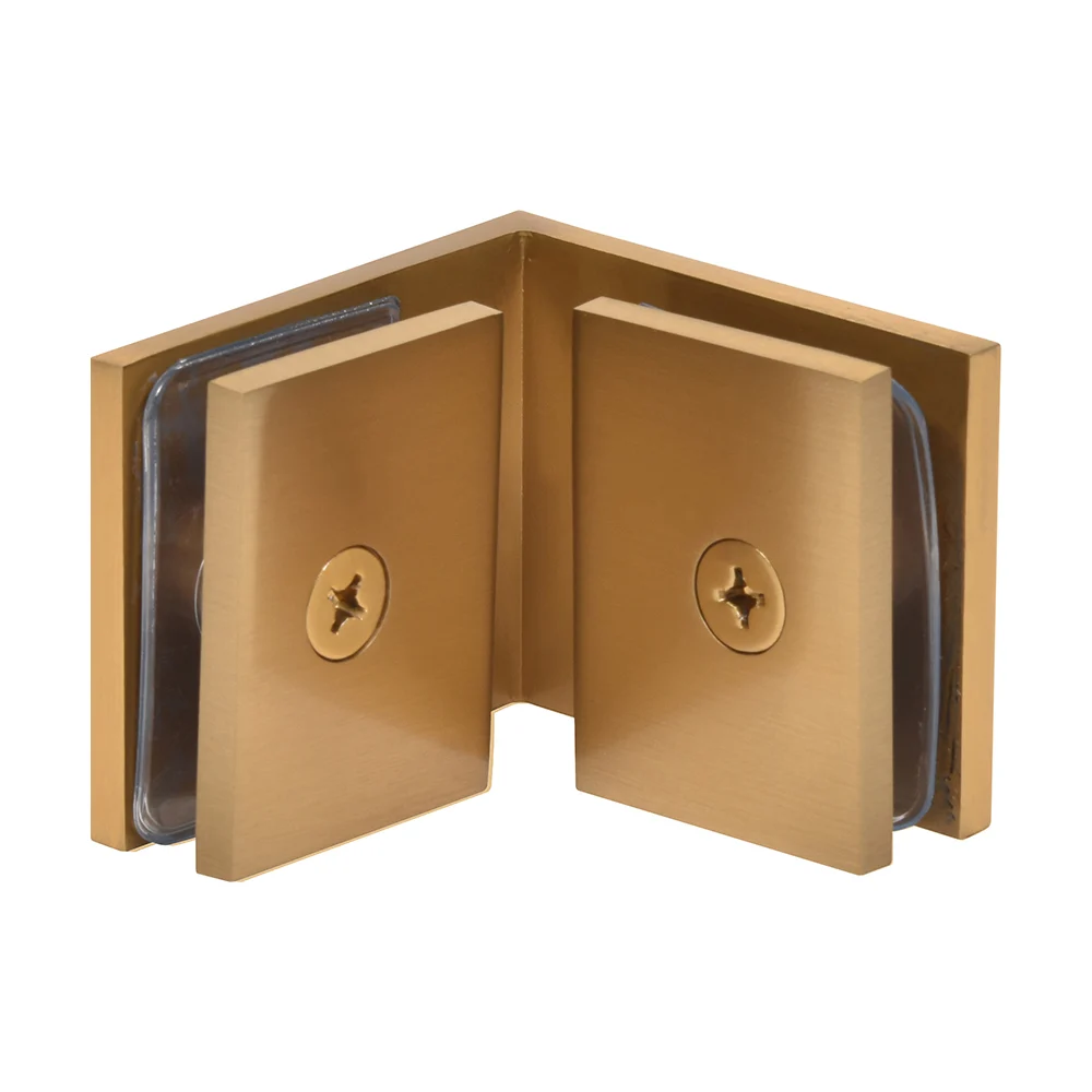 Shower Glass Square 90° Glass-to-Glass Clamp, Modern Gold – CRL SGC90MG, photo 2