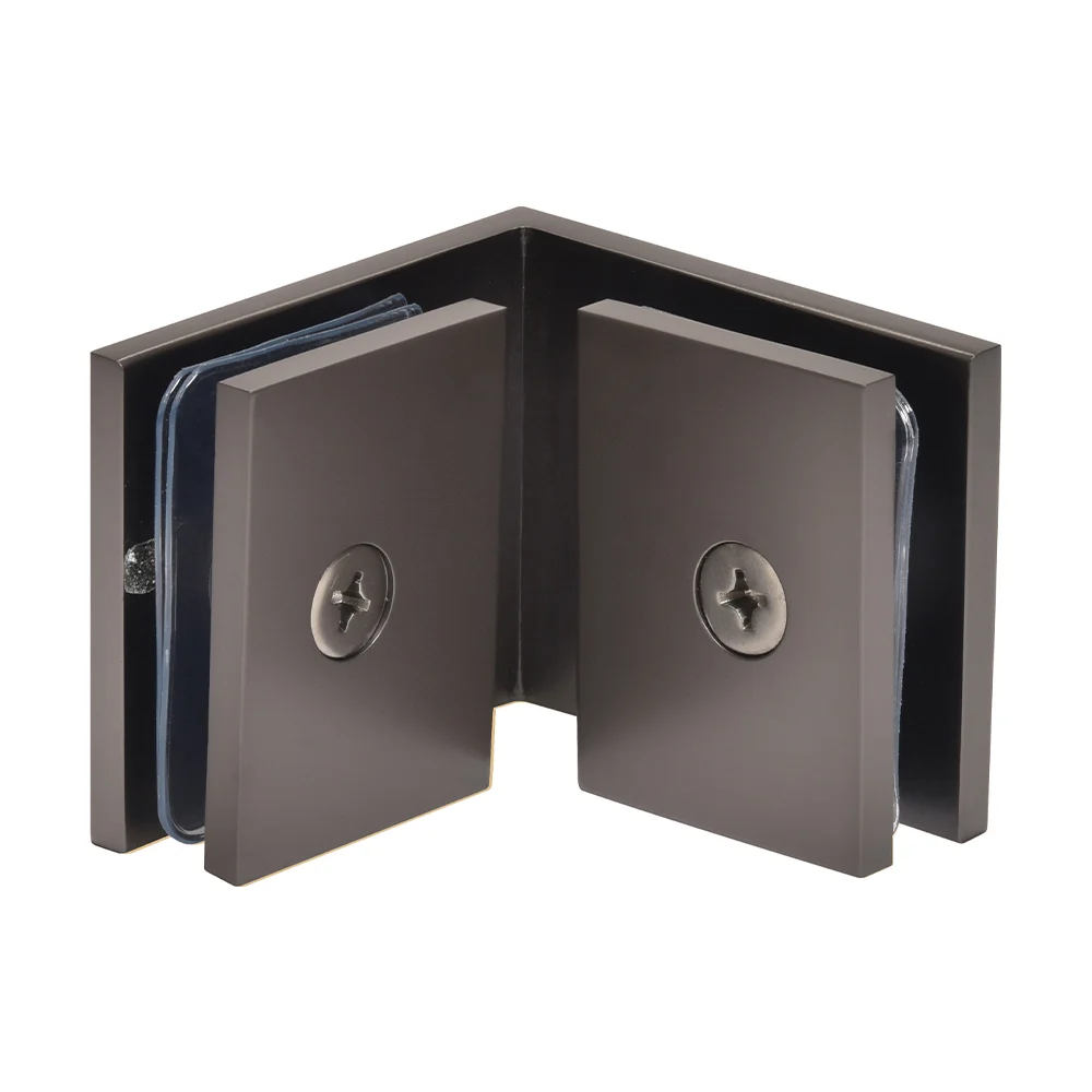 Shower Glass Square 90° Glass-to-Glass Clamp, Matte Gun Metal – CRL SGC90MGM, photo 2
