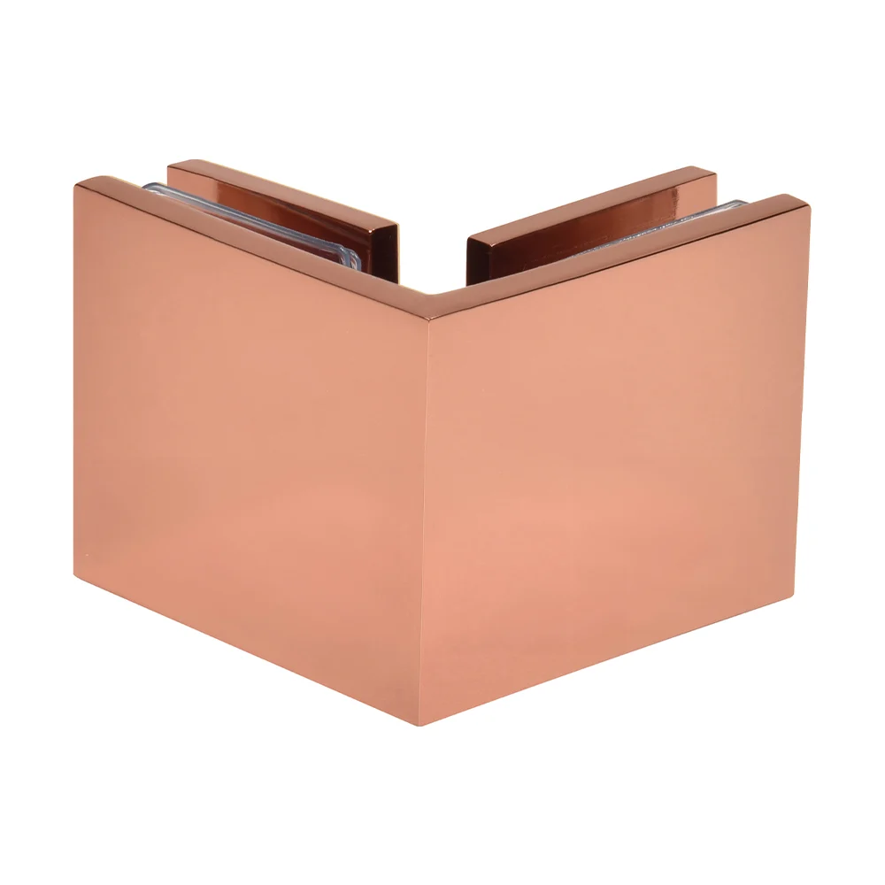 Shower Glass Square 90° Glass-to-Glass Clamp, Rose Gold – CRL SGC90RG