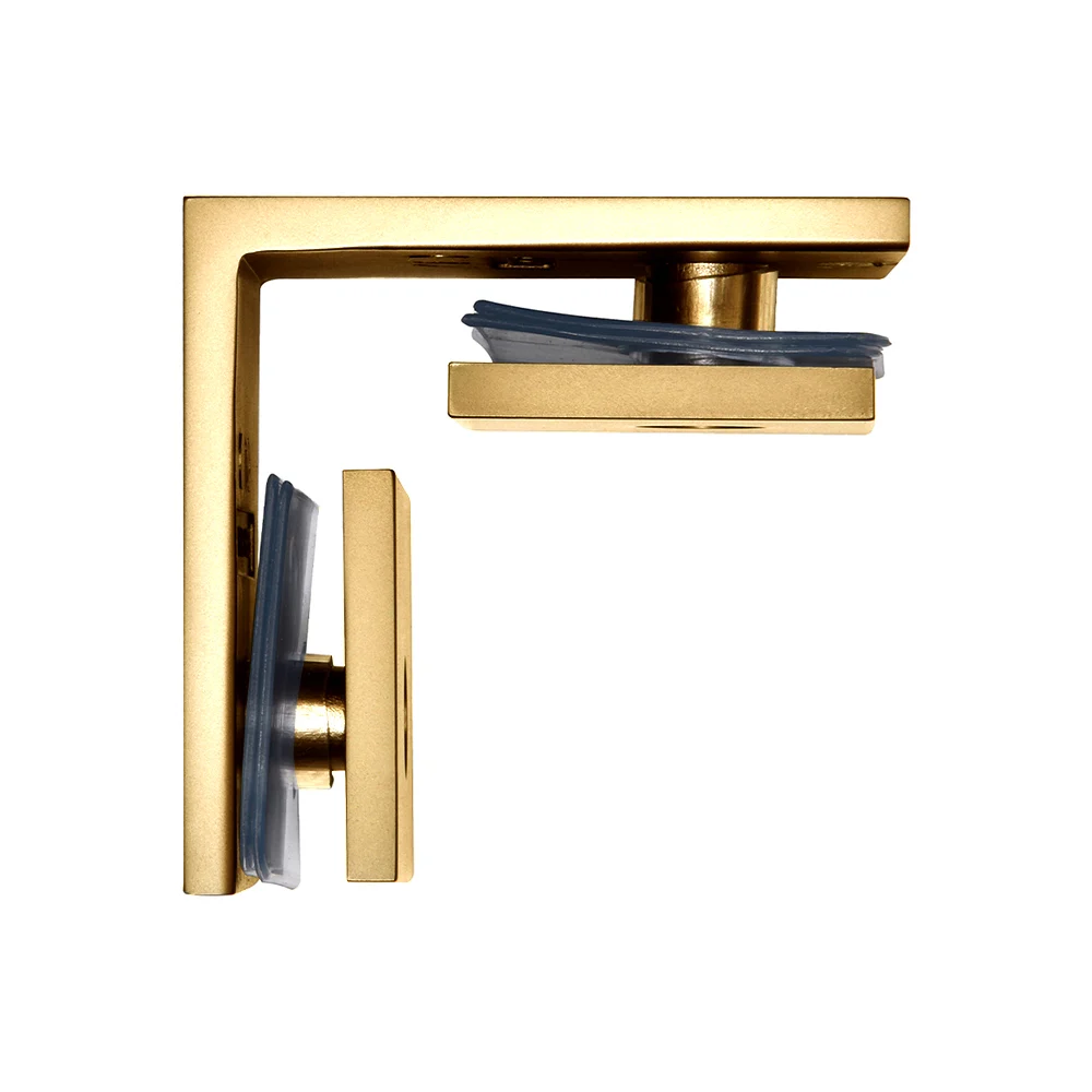 Shower Glass Square 90° Glass-to-Glass Clamp, Satin Brass – CRL SGC90SB, photo 2